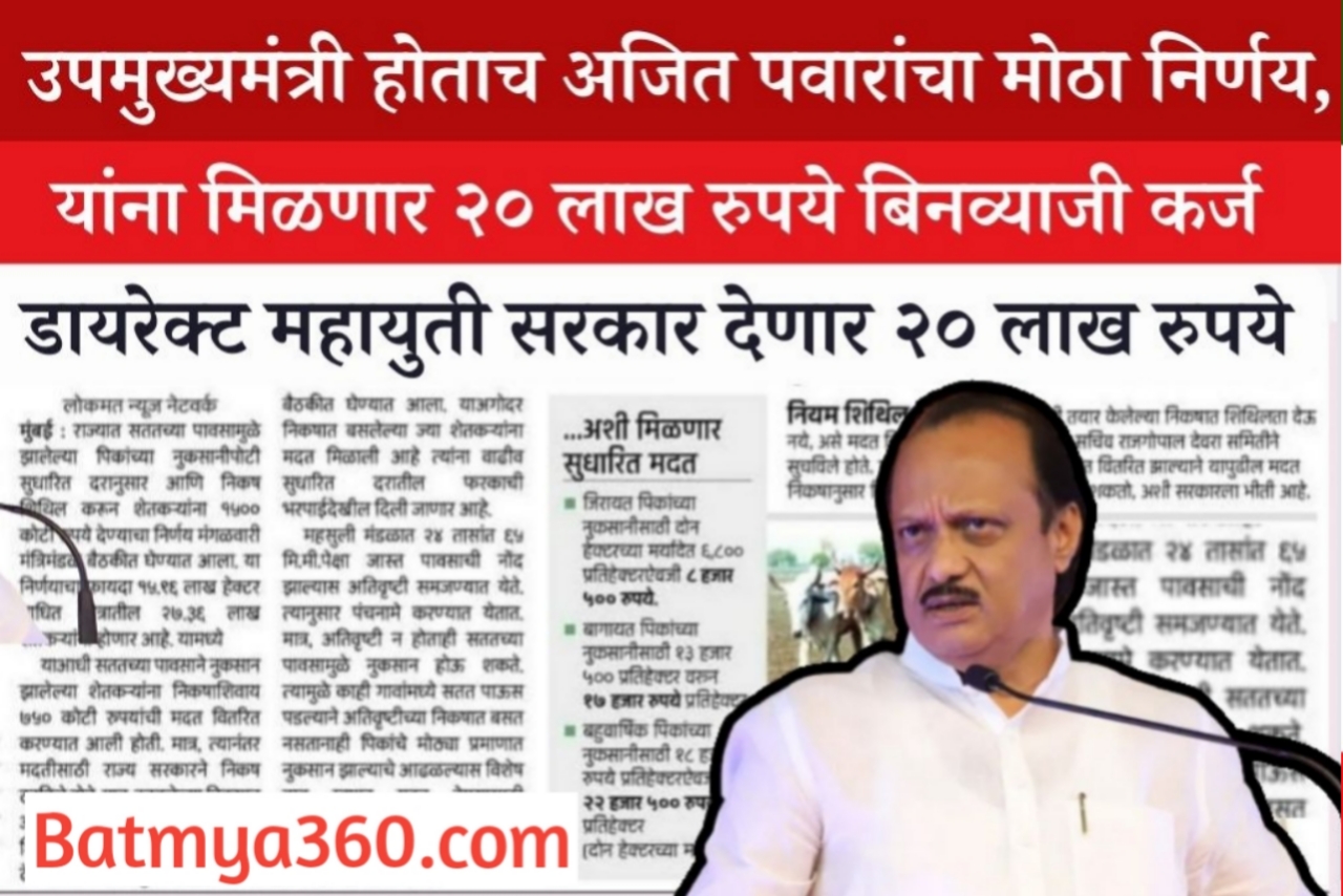 महायुती सरकारचा नवीन निर्णय ; यांना मिळणार 20 लाख रुपये बिनव्याजी कर्ज | Zero Interest Rate Loan