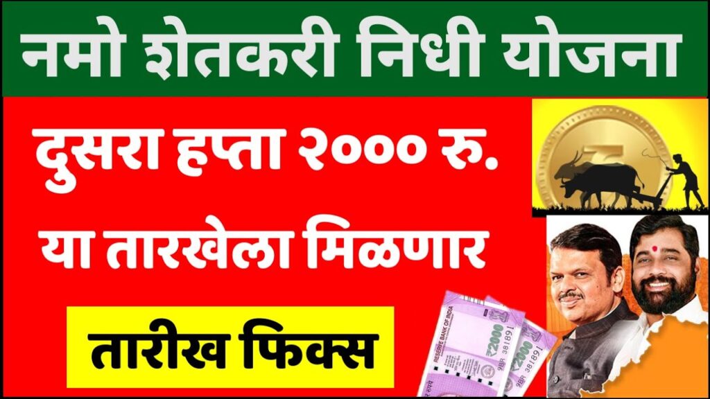 नमो शेतकरी योजनेचा दुसरा हप्ता “या तारखेला” होणार जमा ; तारीख पहा..! (Namo Shetkari Yojna)